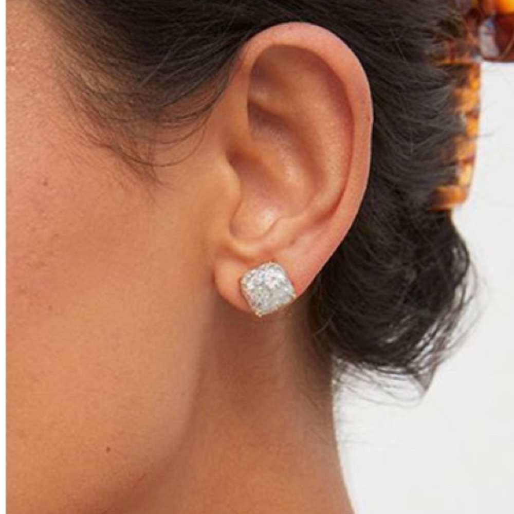Kate spade square, opal glitter studs - Picture 2 of 5